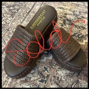 Anthropologie Matisse Montego Platform Slide in Brown